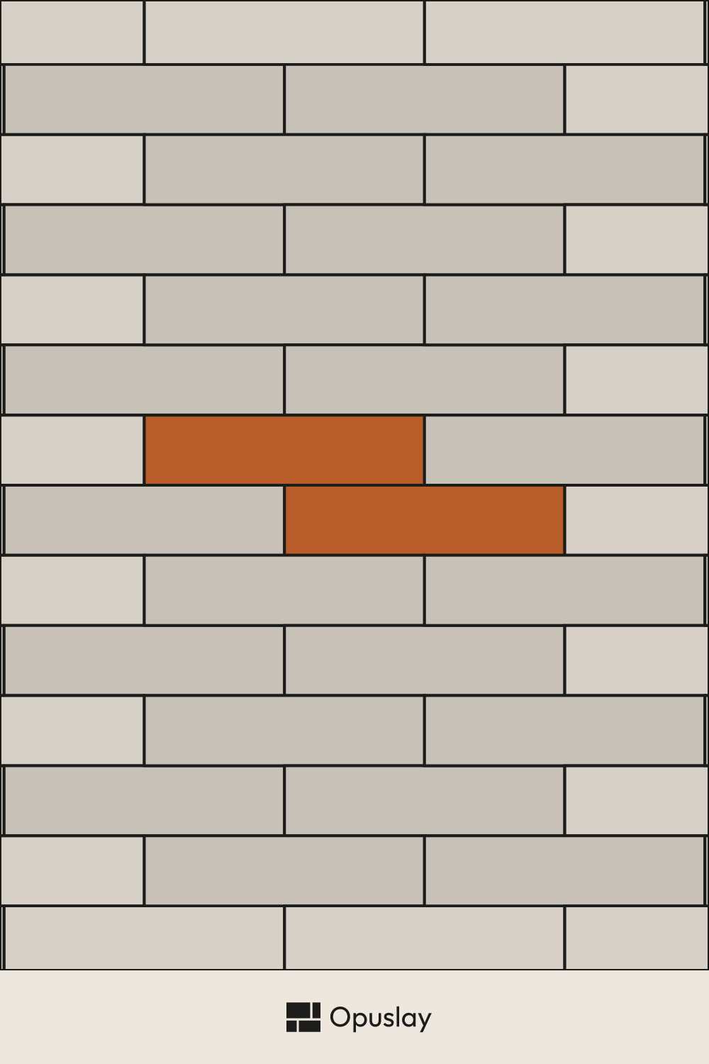 2x8 Tile Pattern tile layout diagram — repeating pattern with one module highlighted
