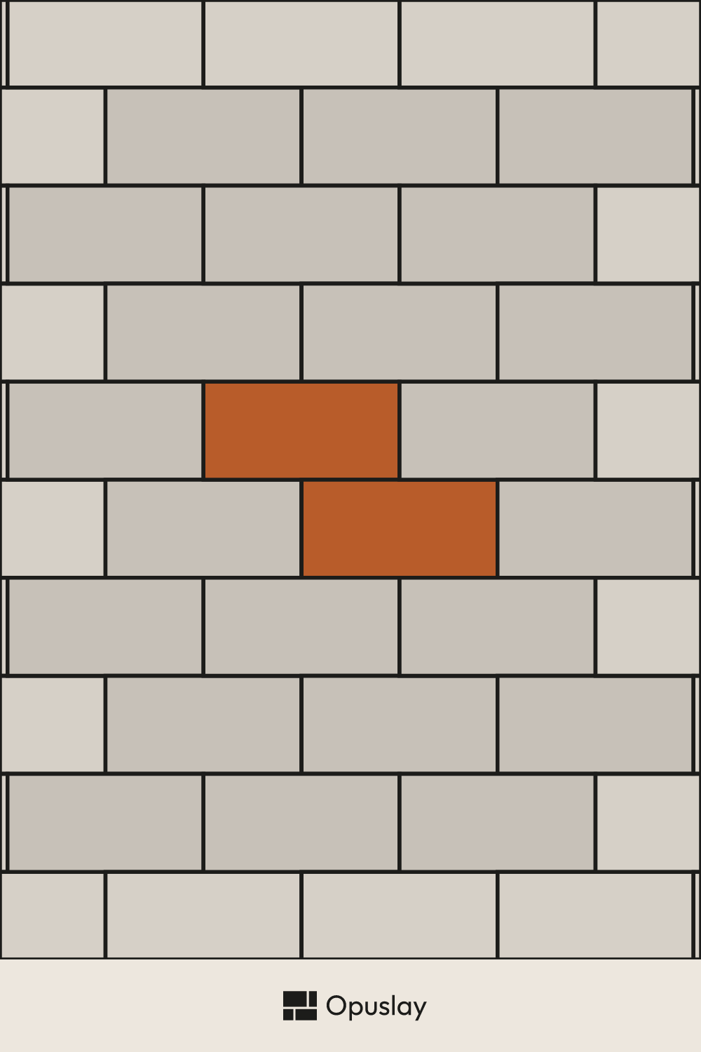Subway Tile Pattern tile layout diagram — repeating pattern with one module highlighted