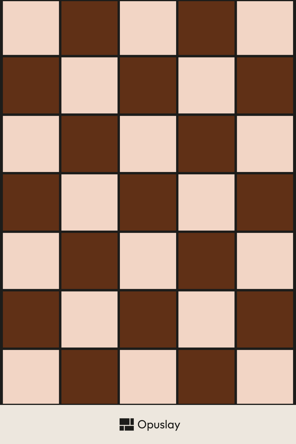 Checkerboard tile layout — two-colour checkerboard, one module highlighted