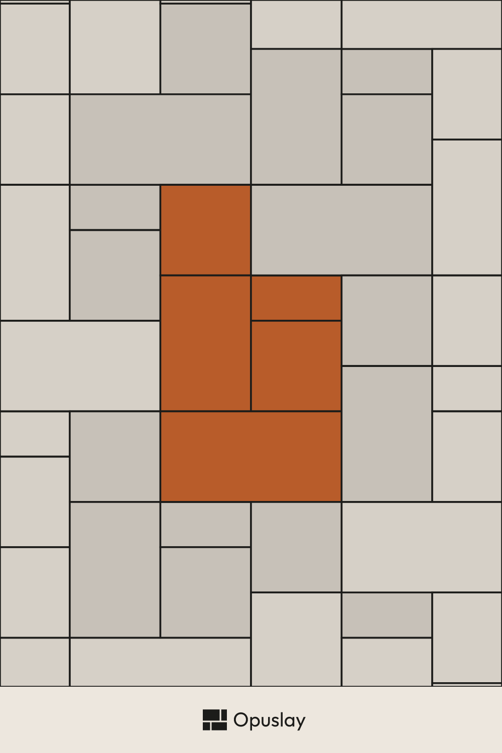 Multi-Tile Pattern — 12x24 & 24x24 & 24x36 & 24x48 (Layout 2) tile layout diagram — repeating pattern with one module highlighted
