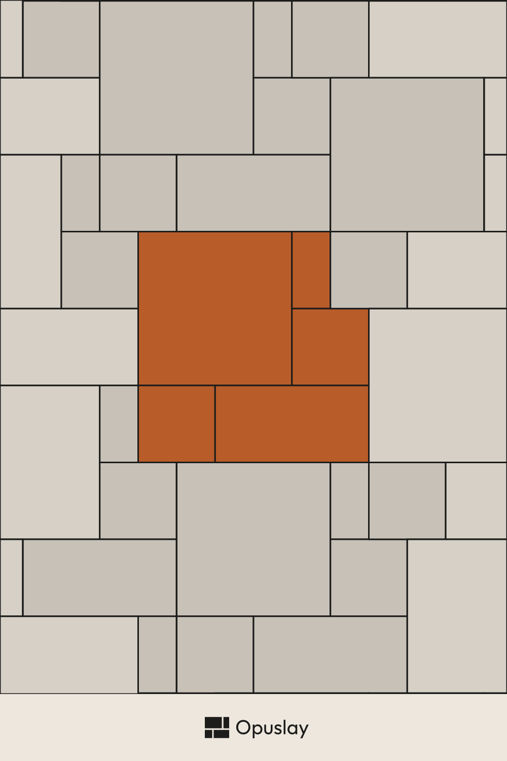 Multi-Tile Pattern — 6x12 & 12x12 & 12x24 & 24x24 tile layout diagram — repeating pattern with one module highlighted