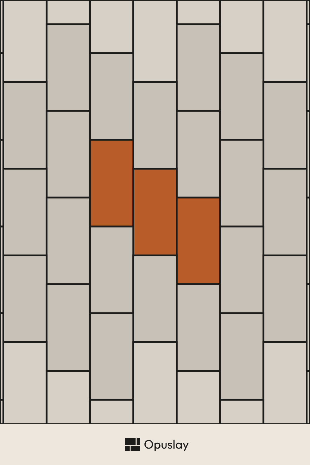 One-Tile Pattern — 24x48 (Layout 1) tile layout diagram — repeating pattern with one module highlighted