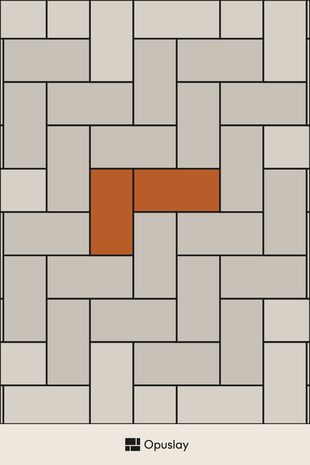 One-Tile Pattern — 24x48 (Layout 2) tile layout diagram — repeating pattern with one module highlighted