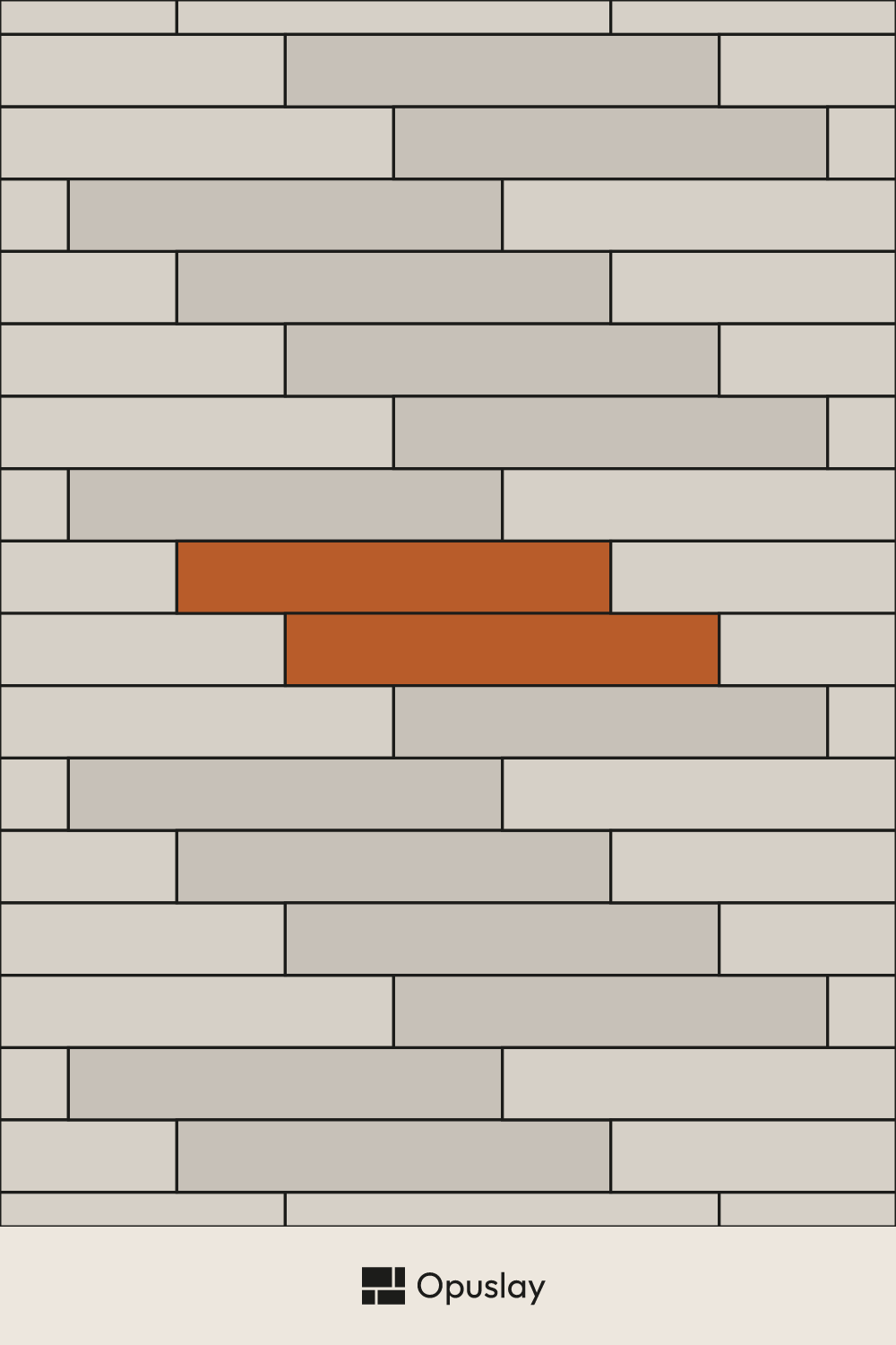 One-Tile Pattern — 8x48 (Layout 1) tile layout diagram — repeating pattern with one module highlighted