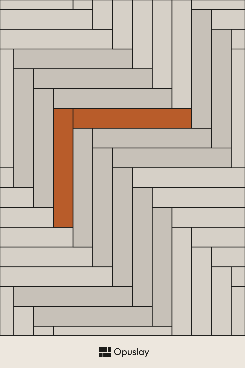 One-Tile Pattern — 8x48 (Layout 3) tile layout diagram — repeating pattern with one module highlighted