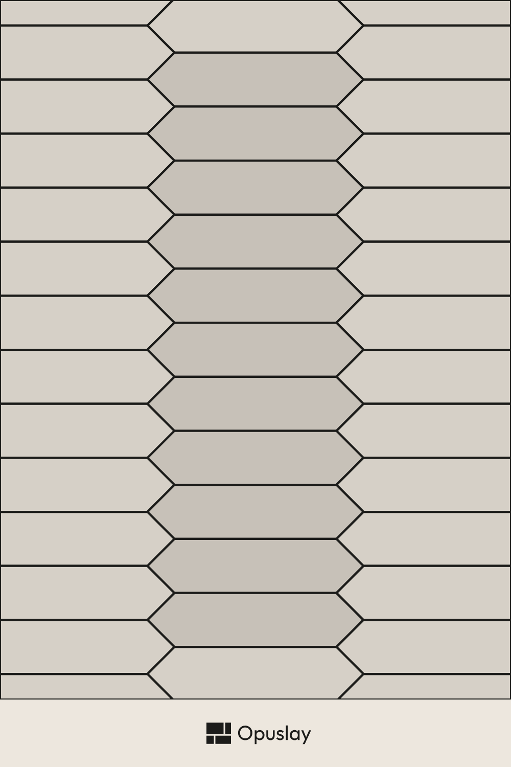 Picket Tile Pattern — 3x12 tile layout diagram — repeating pattern with one module highlighted