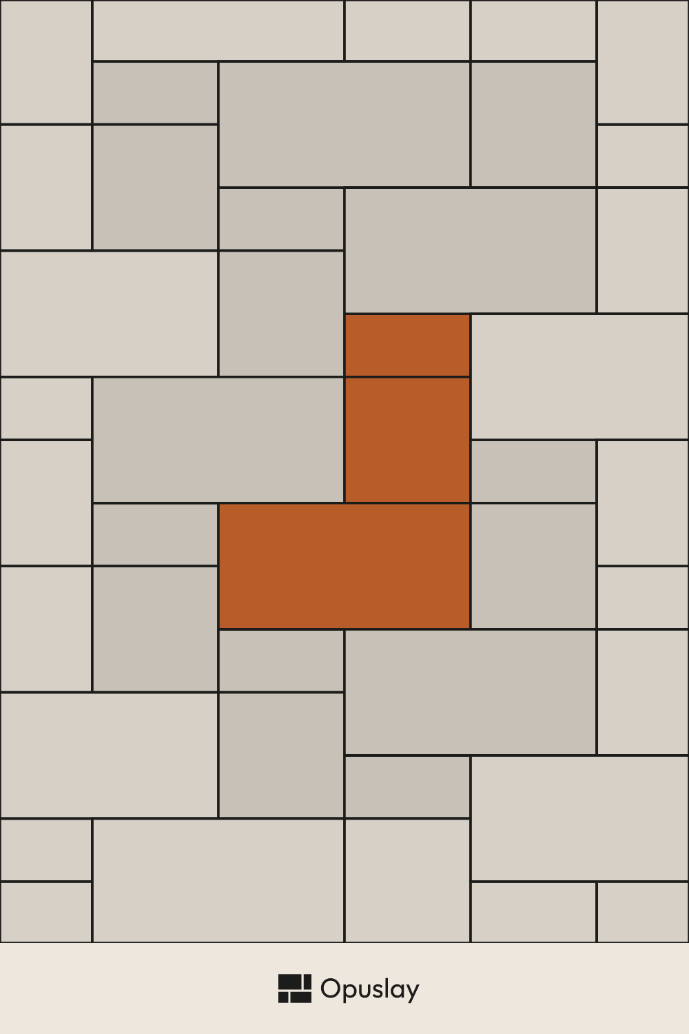 Three-Tile Pattern — 12x24 & 24x24 & 24x48 (V2) tile layout diagram — repeating pattern with one module highlighted