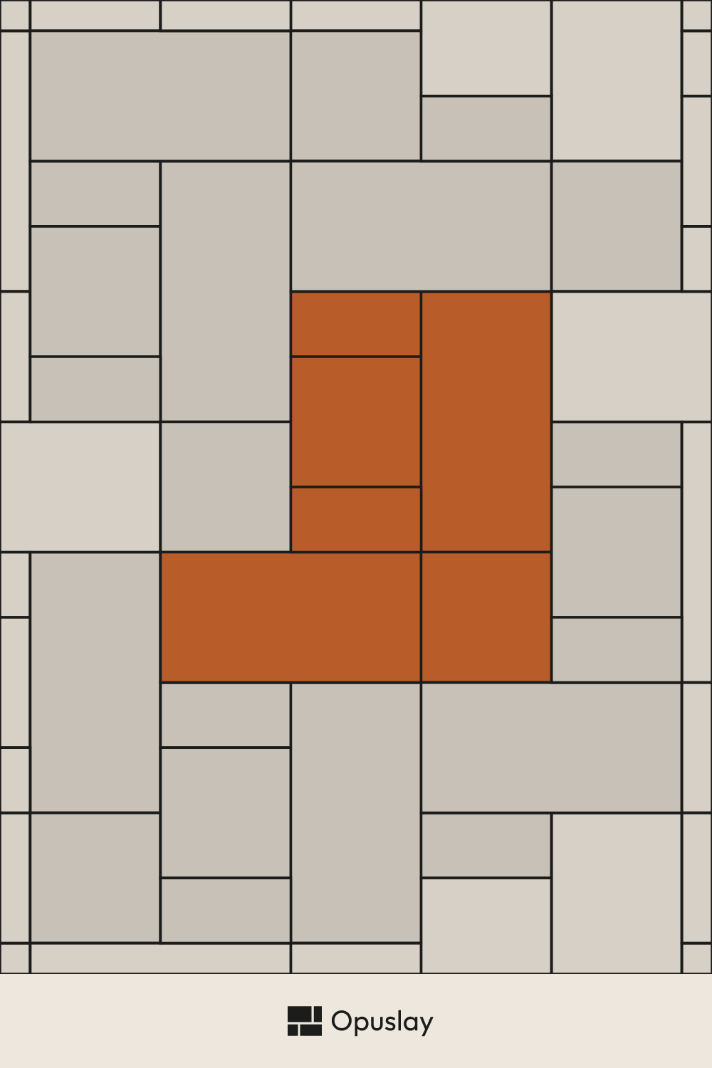Three-Tile Pattern — 12x24 & 24x24 & 24x48 (V3) tile layout diagram — repeating pattern with one module highlighted