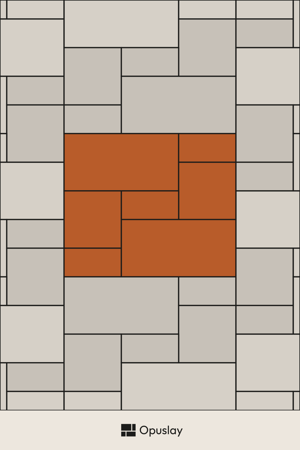 Three-Tile Pattern — 12x24 & 24x24 & 24x48 (V4) tile layout diagram — repeating pattern with one module highlighted