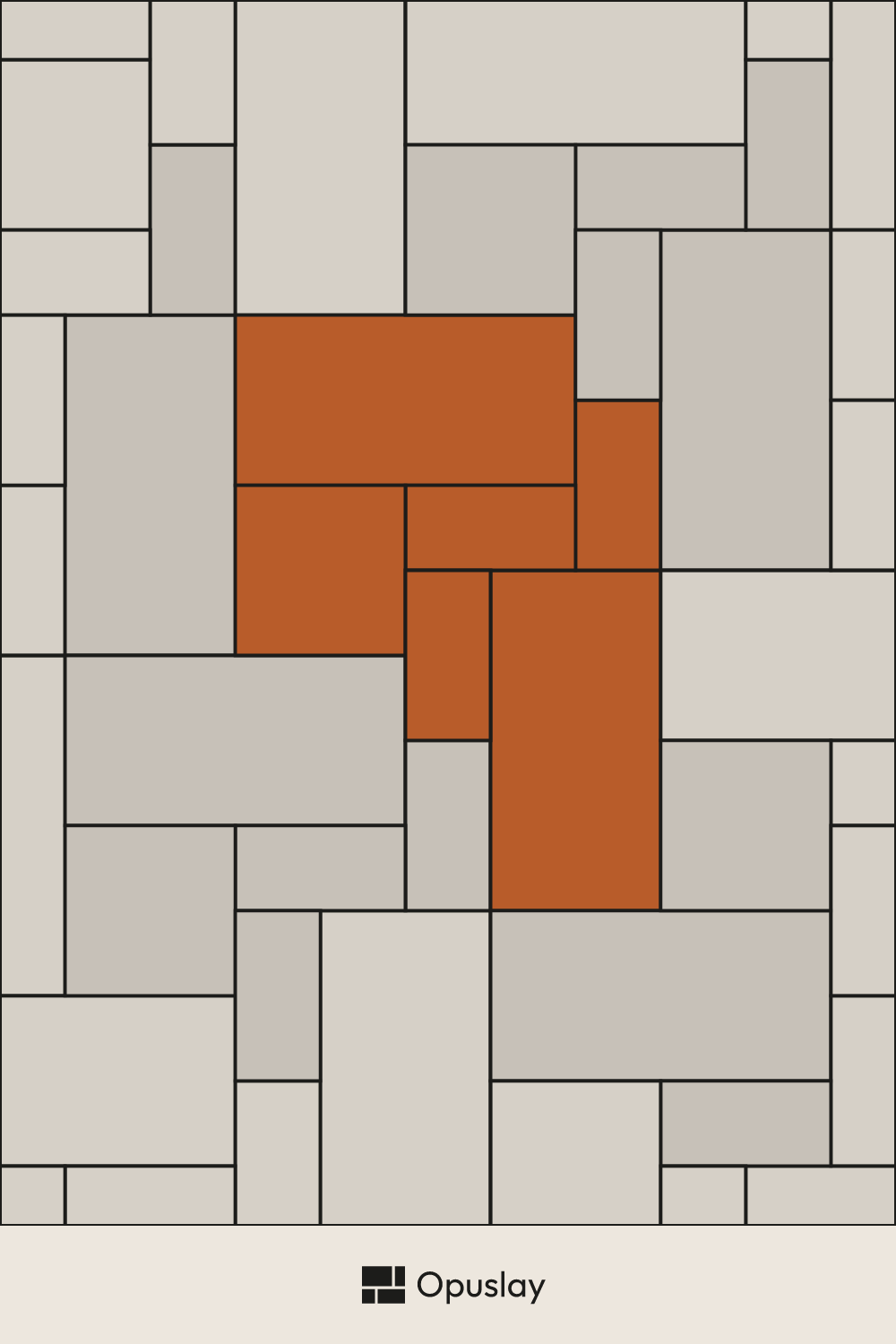 Three-Tile Pattern — 12x24 & 24x24 & 24x48 (V5) tile layout diagram — repeating pattern with one module highlighted