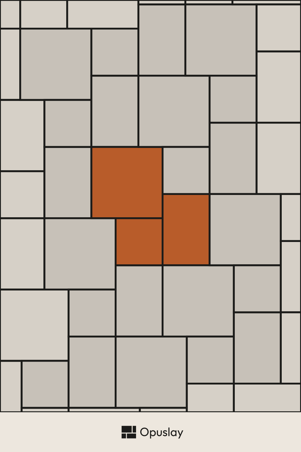 Three-Tile Pattern — 13x13 & 13x20 & 20x20 tile layout diagram — repeating pattern with one module highlighted