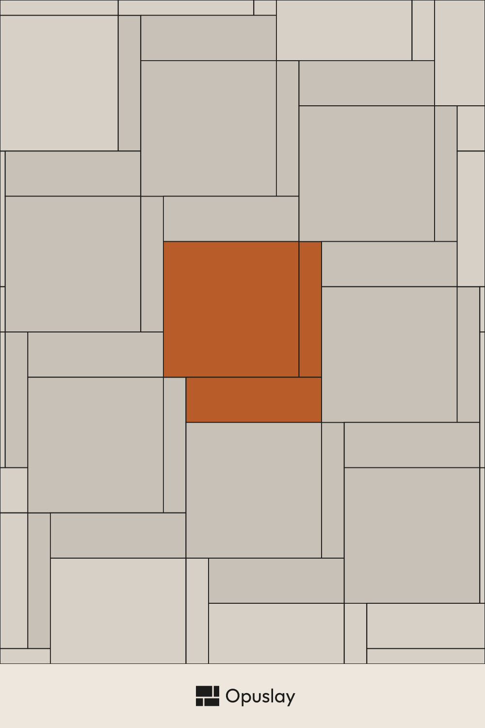 Three-Tile Pattern — 4x24 & 8x24 & 24x24 tile layout diagram — repeating pattern with one module highlighted