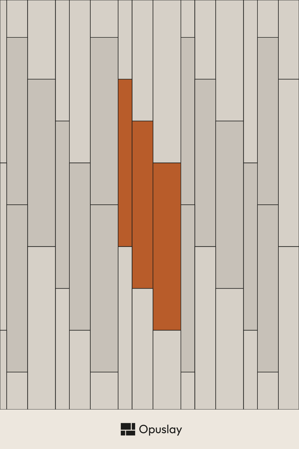 Three-Tile Pattern — 4x48 & 6x48 & 8x48 tile layout diagram — repeating pattern with one module highlighted
