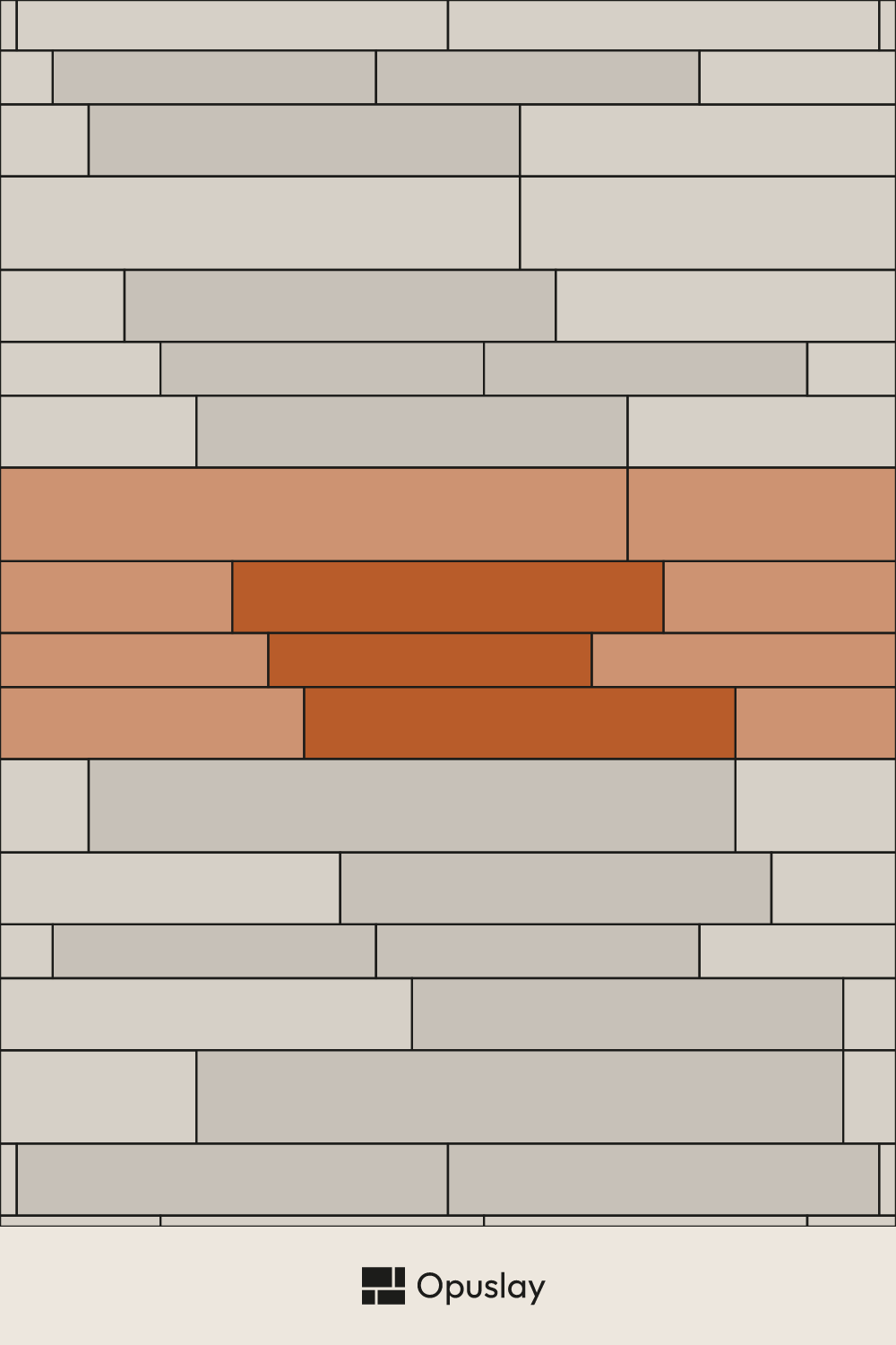 Three-Tile Pattern — 6x36 & 8x48 & 10x72 (Layout 2) tile layout diagram — repeating pattern with one module highlighted