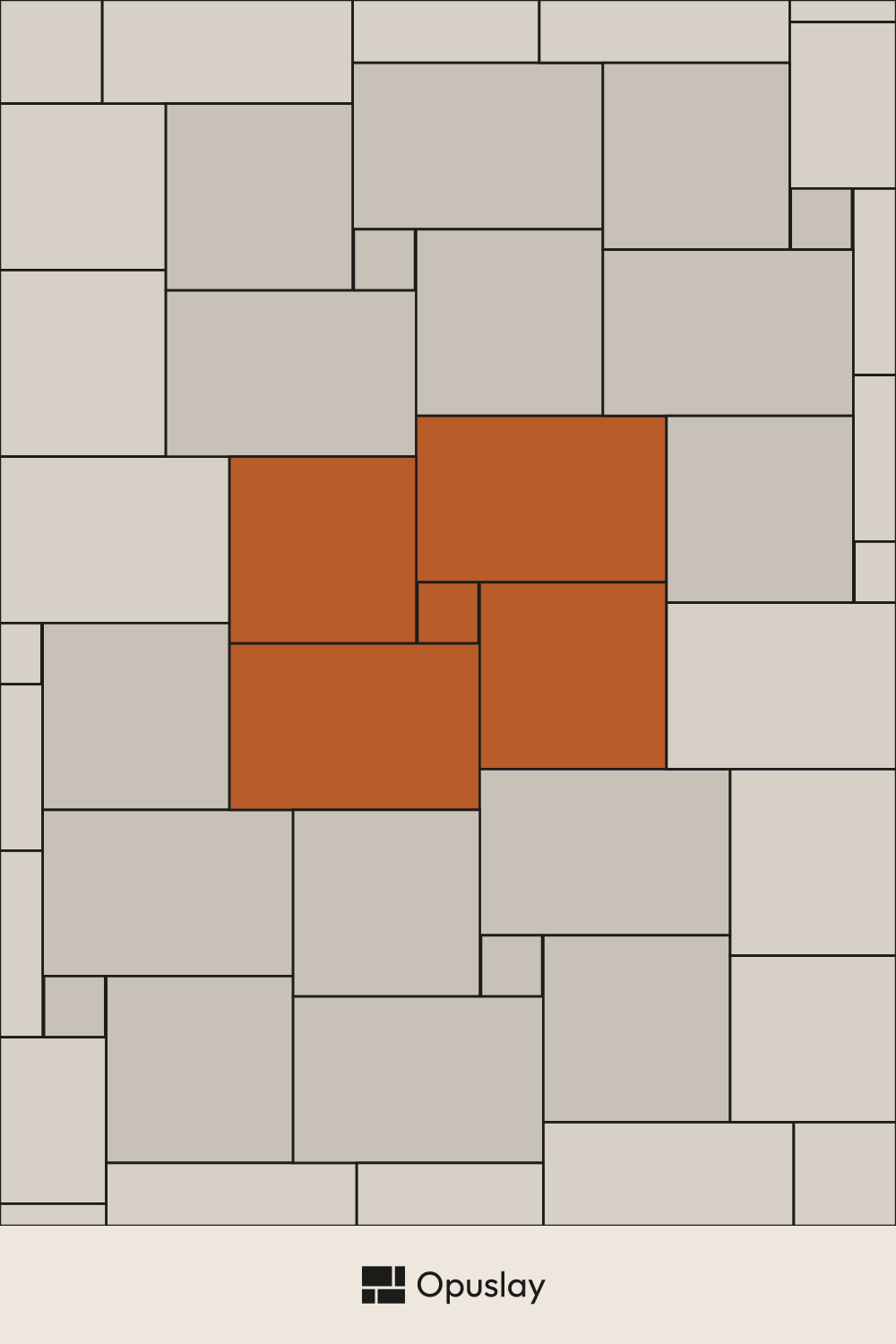 Three-Tile Pattern — 6x6 & 16x24 & 18x18 tile layout diagram — repeating pattern with one module highlighted