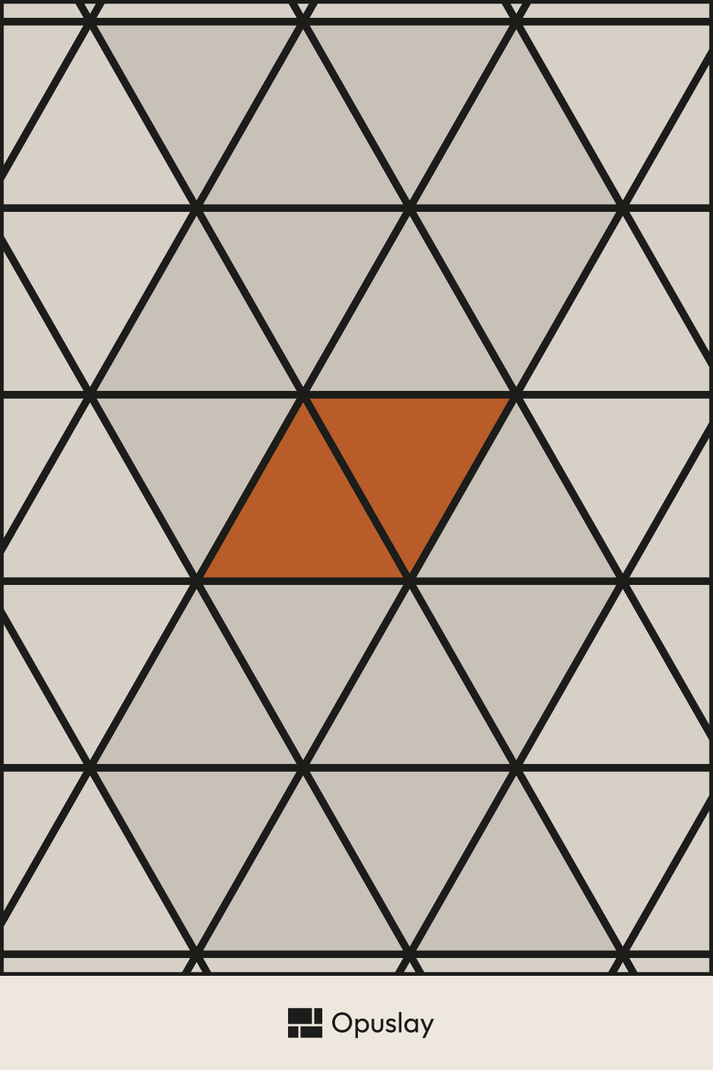 Triangle Tile Pattern — 7x8 tile layout diagram — repeating pattern with one module highlighted
