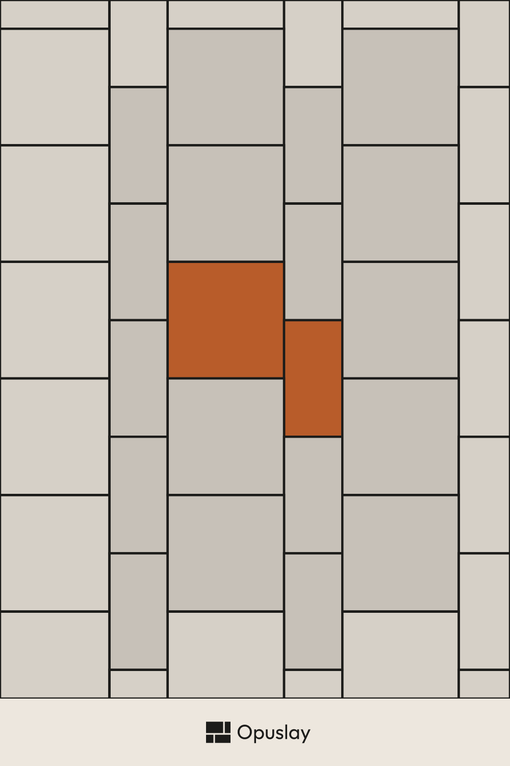 Two-Tile Pattern — 16x32 & 32x32 tile layout diagram — repeating pattern with one module highlighted