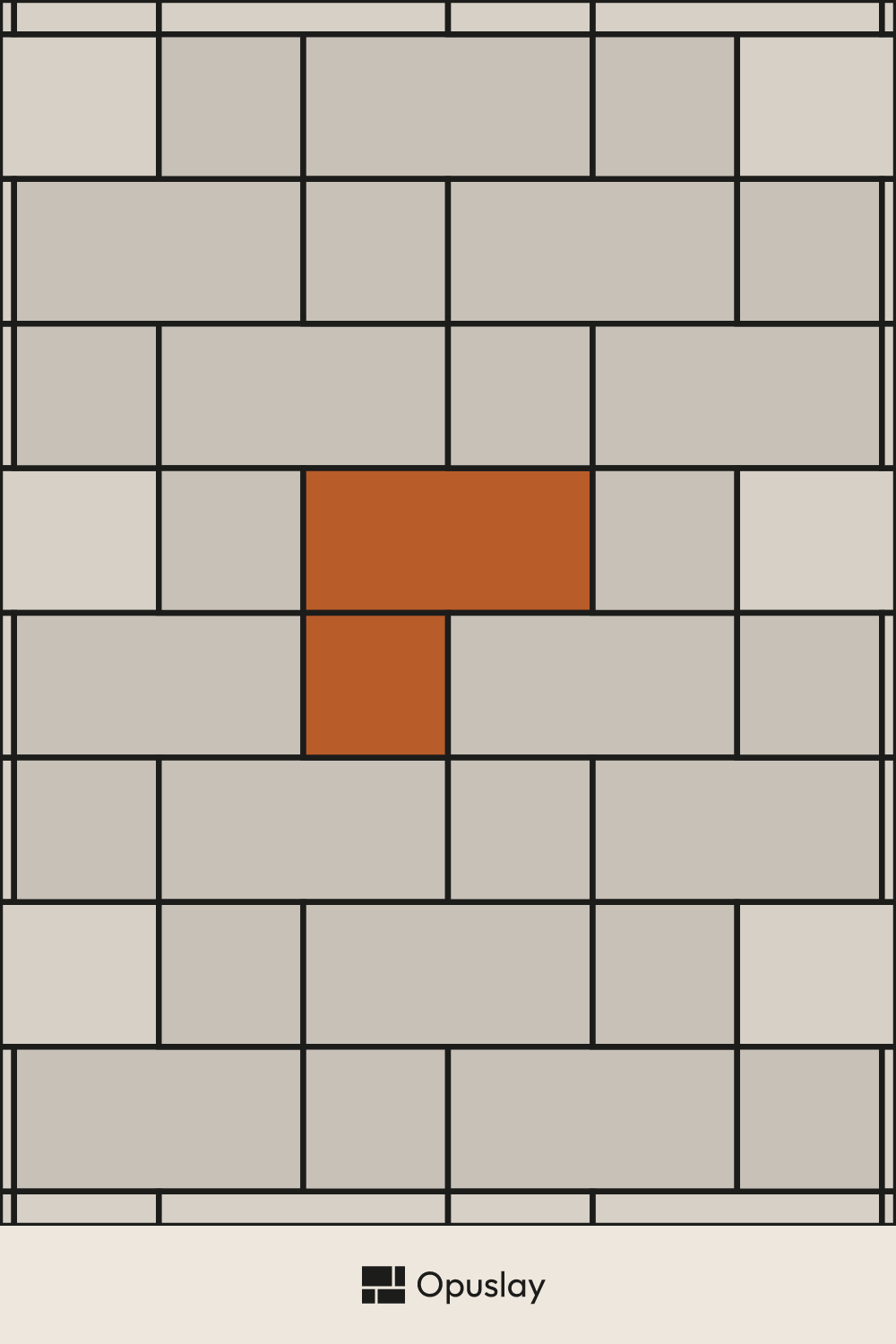 Two-Tile Pattern — 24x24 & 24x48 (Layout 1) tile layout diagram — repeating pattern with one module highlighted