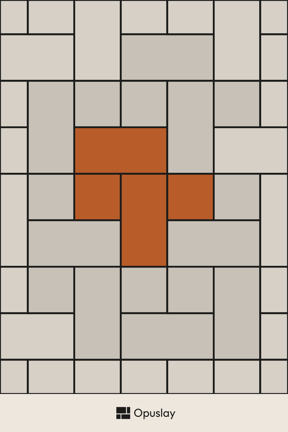 Two-Tile Pattern — 24x24 & 24x48 (Layout 2) tile layout diagram — repeating pattern with one module highlighted