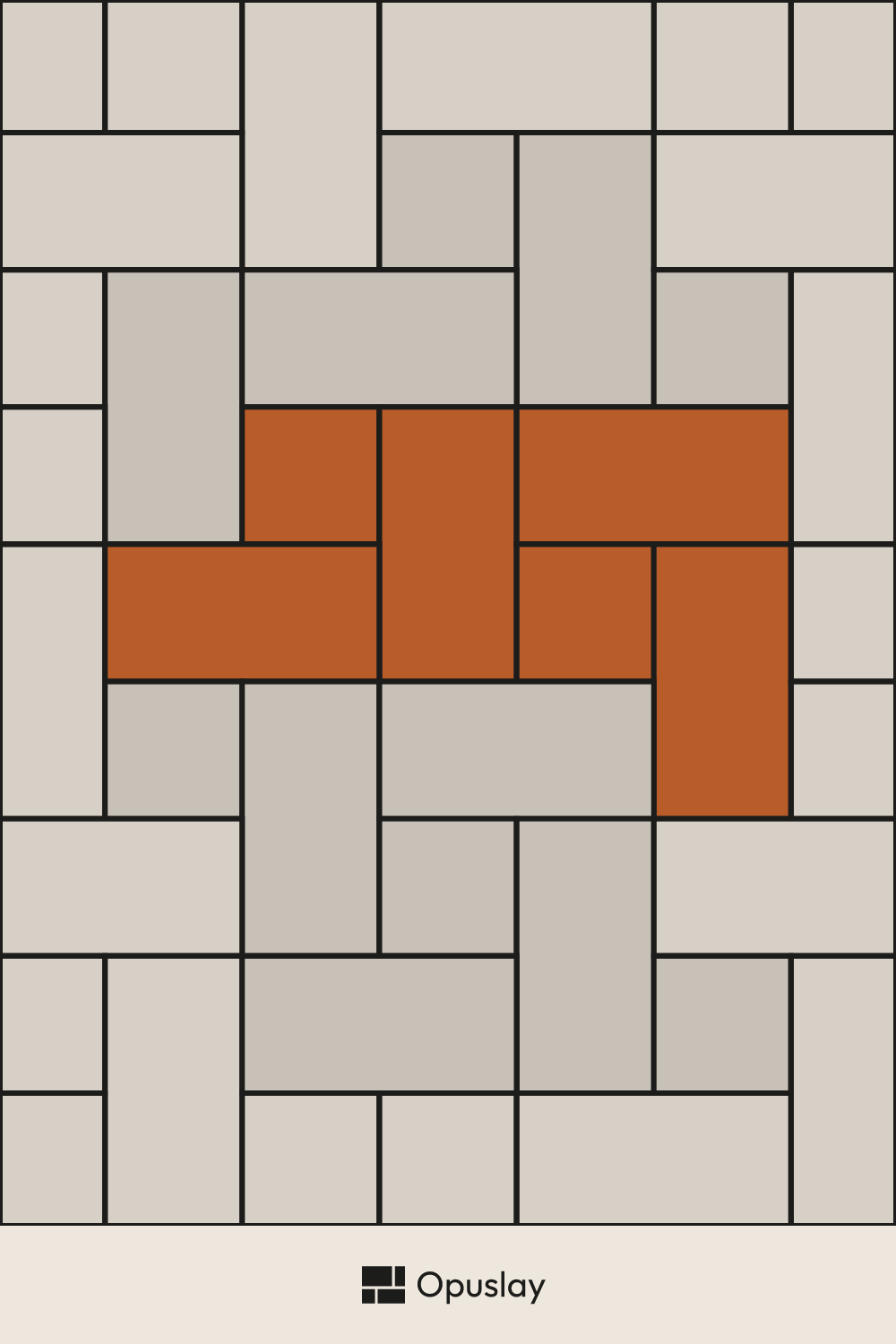 Two-Tile Pattern — 24x24 & 24x48 (Layout 3) tile layout diagram — repeating pattern with one module highlighted