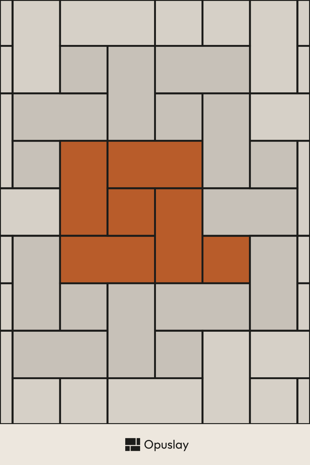 Two-Tile Pattern — 24x24 & 24x48 (Layout 4) tile layout diagram — repeating pattern with one module highlighted