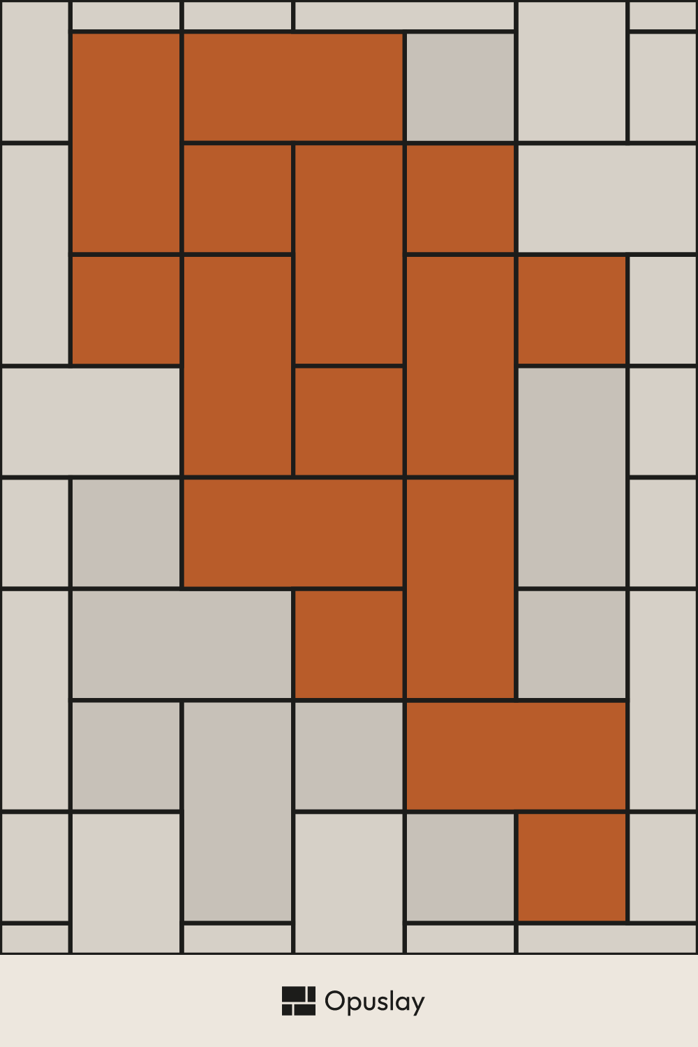 Two-Tile Pattern — 24x24 & 24x48 (Layout 5) tile layout diagram — repeating pattern with one module highlighted