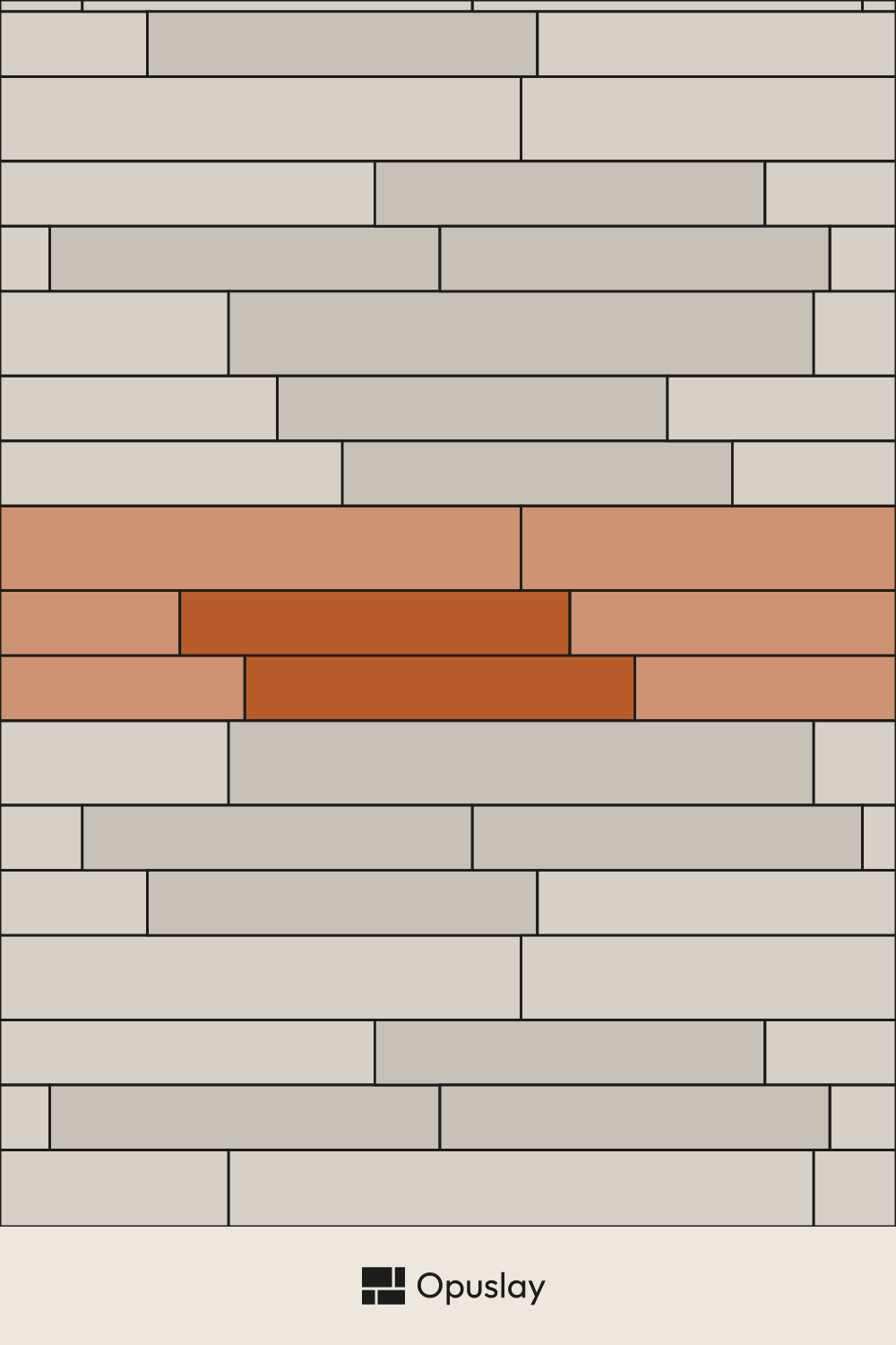 Two-Tile Pattern — 8x48 & 10x72 (Layout 2) tile layout diagram — repeating pattern with one module highlighted