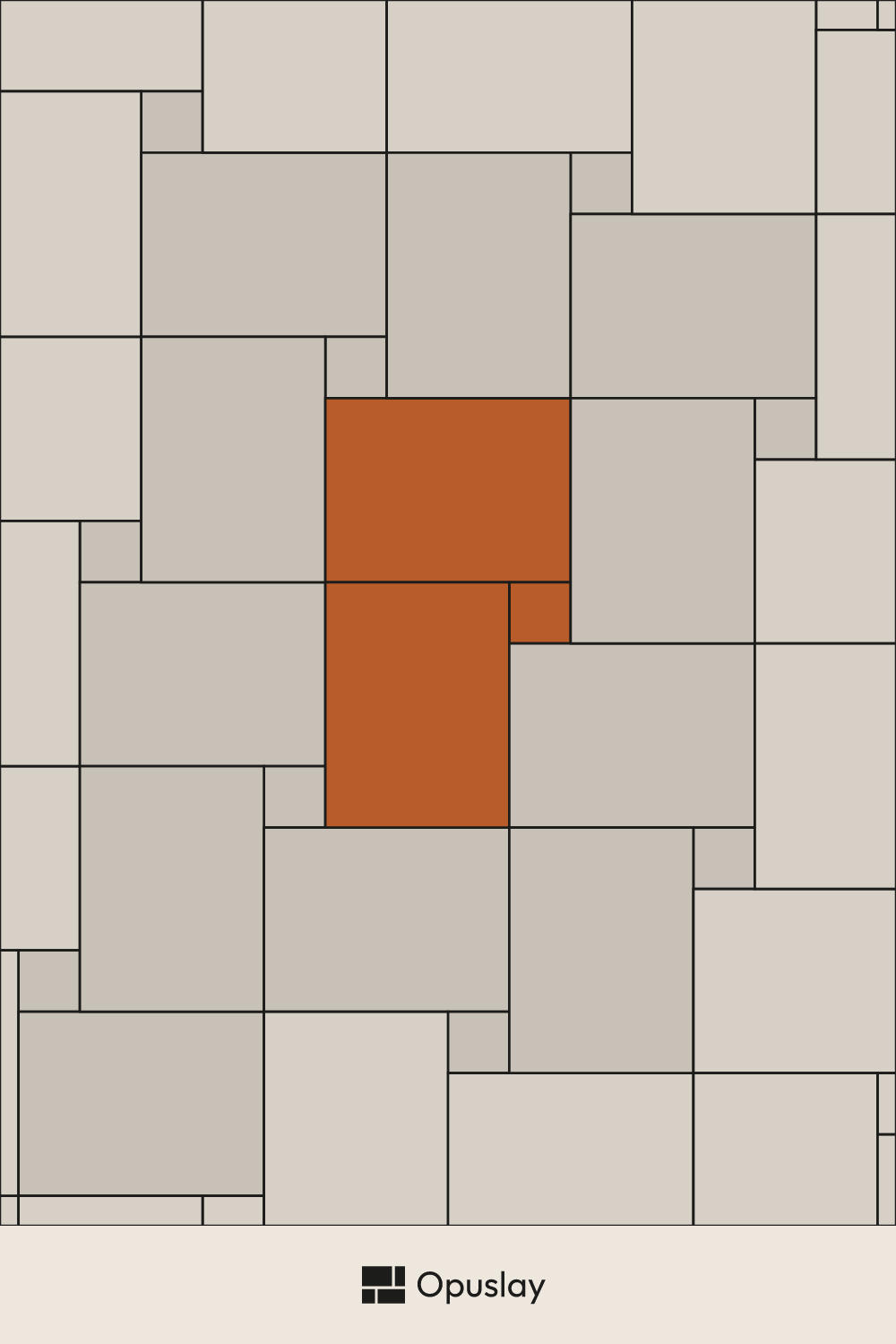 200x150 & 50x50 Windmill tile layout diagram — repeating pattern with one module highlighted