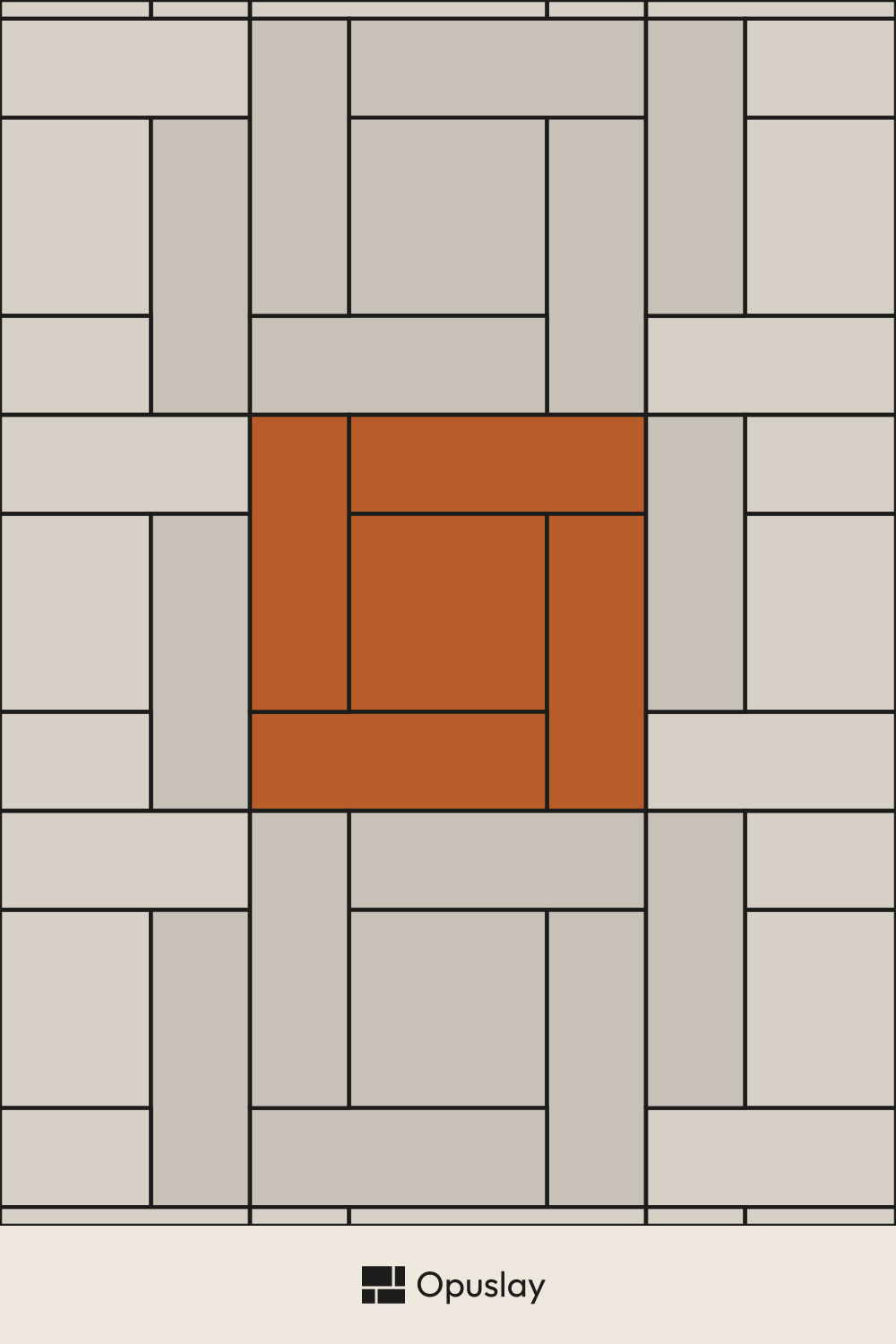 4x12 & 8x8 Windmill tile layout diagram — repeating pattern with one module highlighted